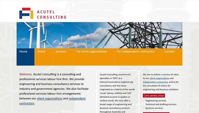 Acutel Consulting desktop and tablet edition