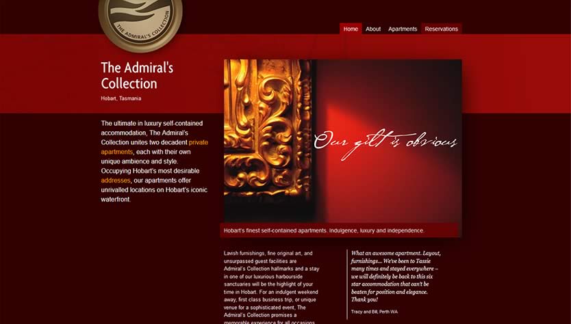 The Admiral’s Collection website