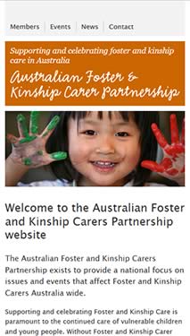 Mobile phone optimisation for Australian Foster and Kinship Carers Partnership