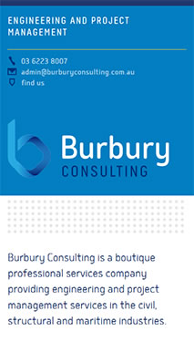 Burbury Consulting phone view