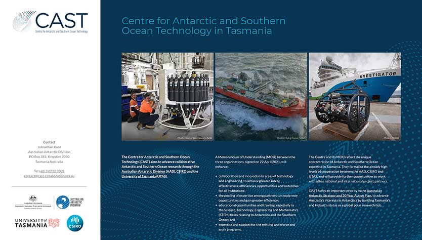 Centre for Antarctic and Southern Ocean Technology in Tasmania desktop view