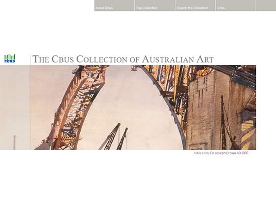 Website for Cbus Collection of Australian Art