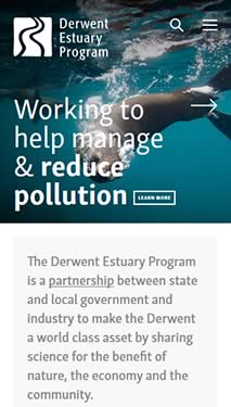 Derwent Estuary Program mobile optimisation
