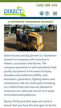 Direct Access and Equipment mobile website