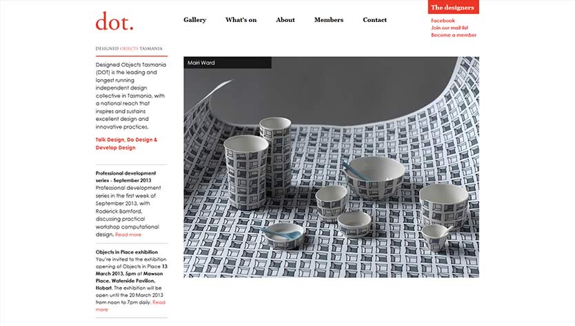 Designed Objects Tasmania website build