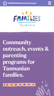 Families Tasmania phone view