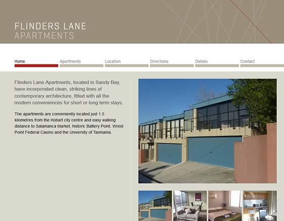 Flinders Lane Apartments website development