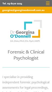 Dr Georgina O’Donnell phone view