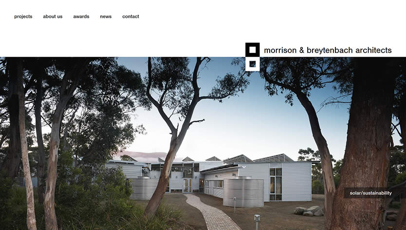 Morrison & Breytenbach Architects website with gallery