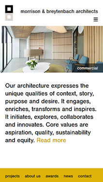 Morrison & Breytenbach Architects mobile website