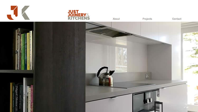 Just Joinery & Kitchens desktop view