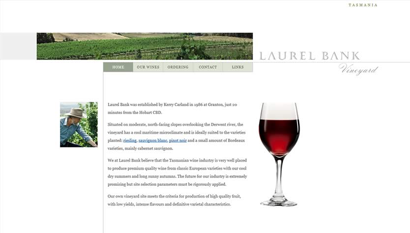 Website for Laurel Bank Vineyard