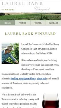 Laurel Bank Vineyard mobile optimisation