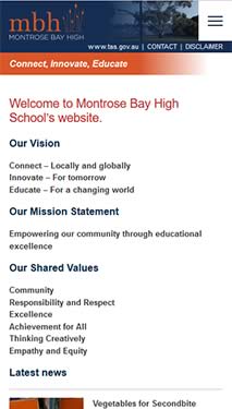 Montrose Bay High mobile website