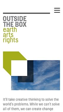OUTSIDE THE BOX / Earth Arts Rights phone view