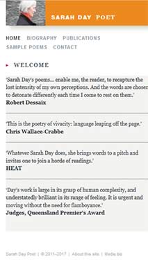 Sarah Day Poet mobile website