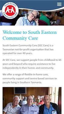 South Eastern Community Care responsive website