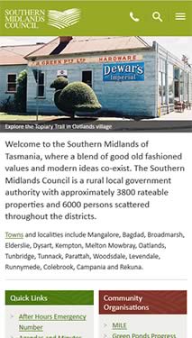 Southern Midlands Council mobile edition