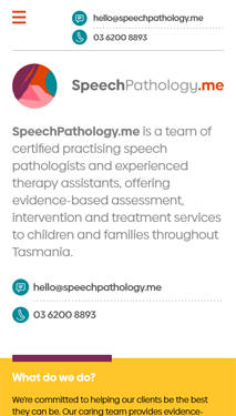 SpeechPathology.me phone view