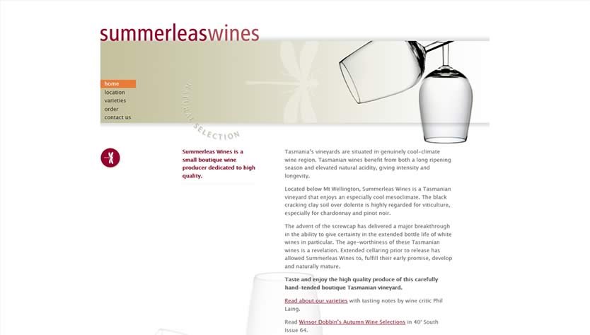Summerleas Wines website development