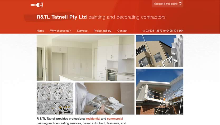 R&TL Tatnell painting and decorating contractors web design