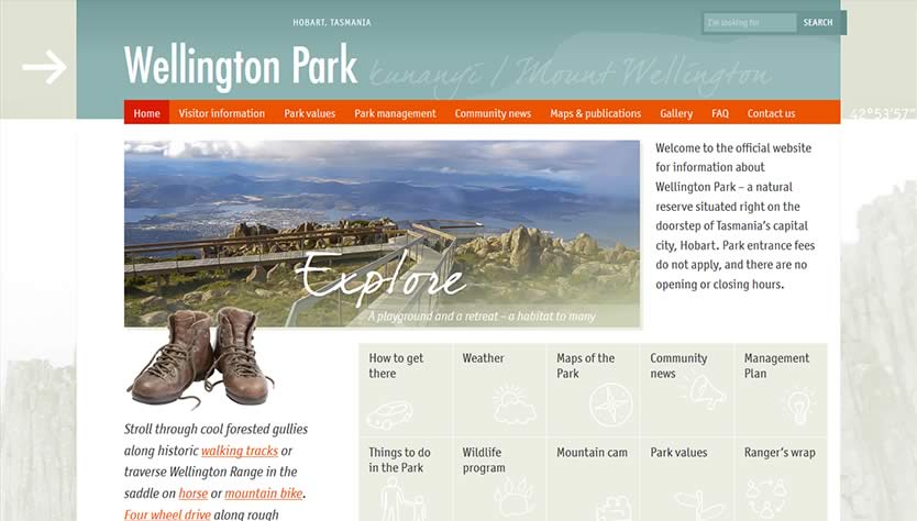 Wellington Park website