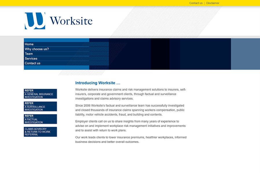 Worksite website development
