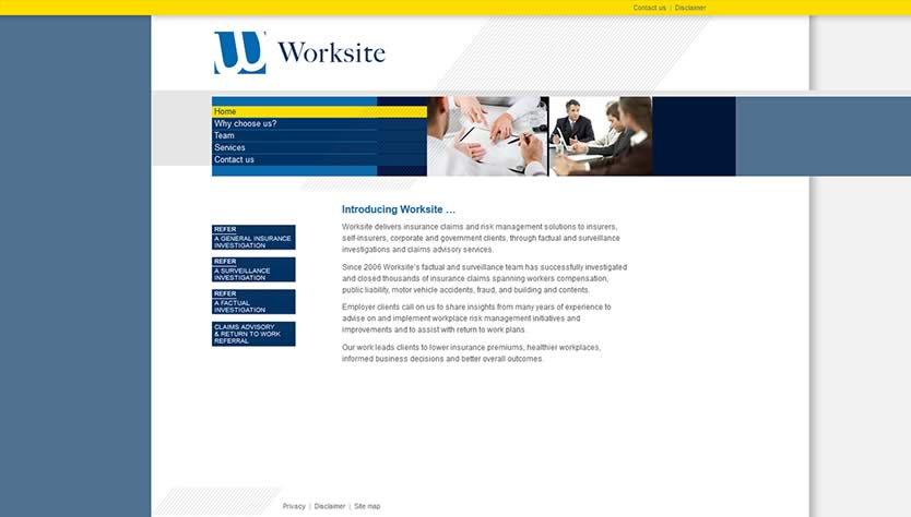 Worksite website development